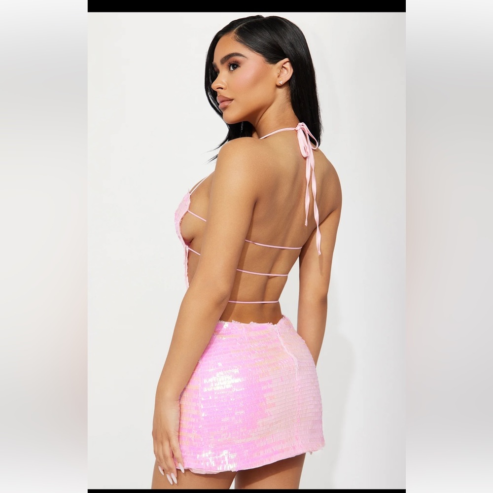 🩷 Fashion Nova - Focus On Me Sequin Mini Dress - Pink 🩷